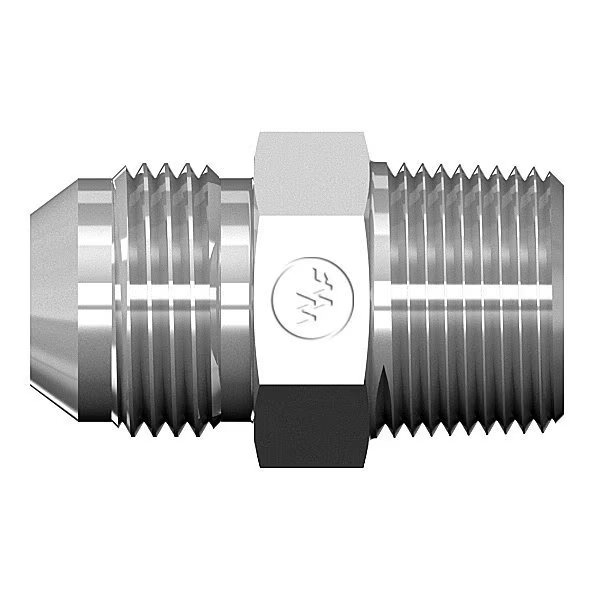 Male JIC to Male Pipe Straight Connector, World Wide Fittings, Mfr#: 5205X05X02